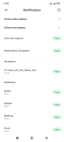Press the required message tones to hear them.
