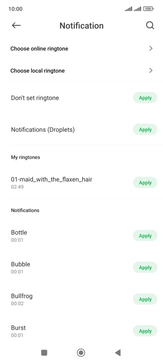 Press the required message tones to hear them.