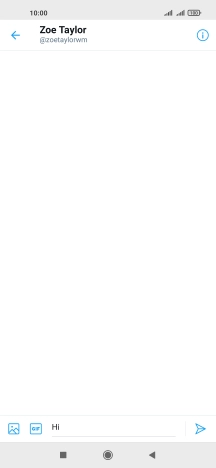 Write the required message and press the send icon.