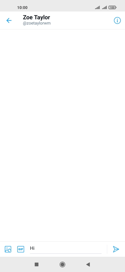 Write the required message and press the send icon.