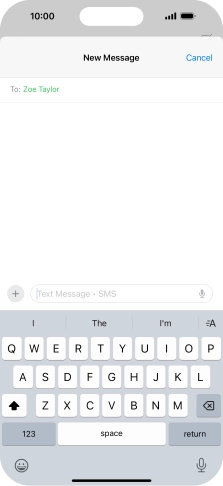 Press the microphone icon and say the required text.