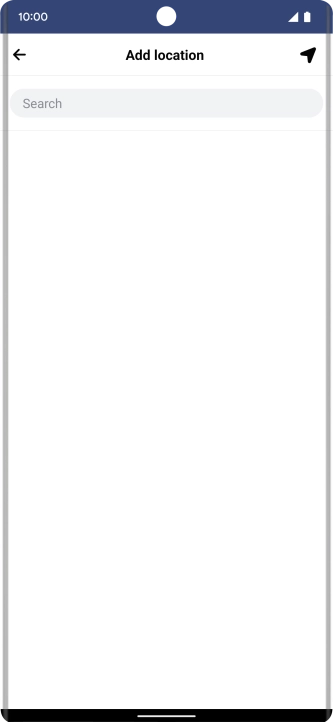 Press the search field and key in the required search word.