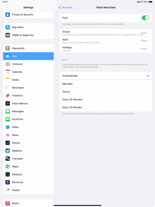Press the indicator next to Press the indicator next to