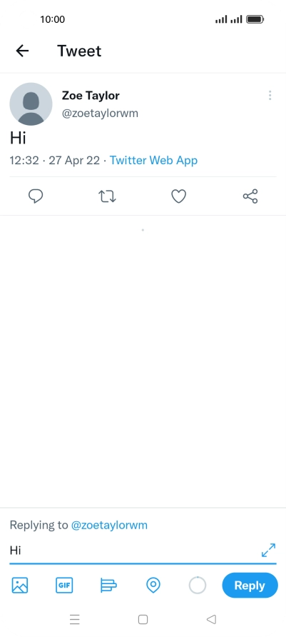 Write your reply and press Reply.