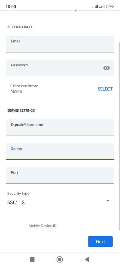 Press the field below 