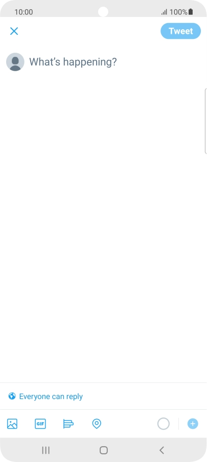Press the text input field.