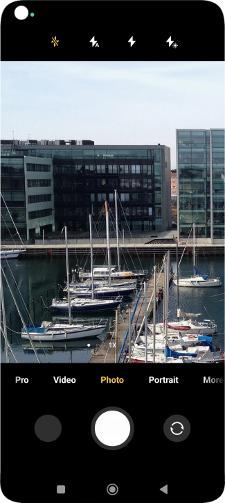 Press the required setting.