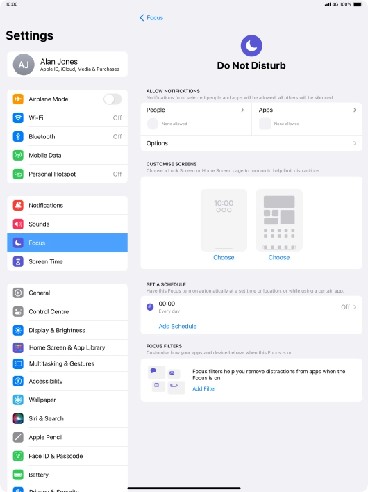 Press People and follow the instructions on the screen to select which contacts you would like to receive calls and notifications from when Do Not Disturb is turned on. Press People and follow the instructions on the screen to select which contacts you would like to receive calls and notifications from when Do Not Disturb is turned on.