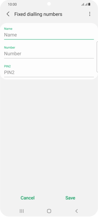 Press Name and key in the required name.