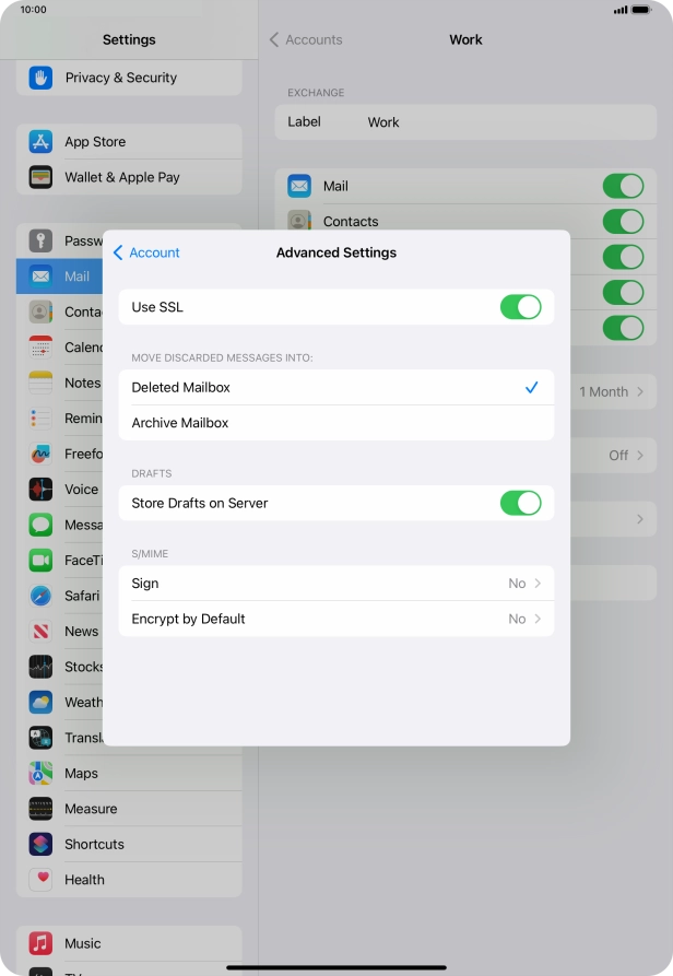 Press the indicator next to 