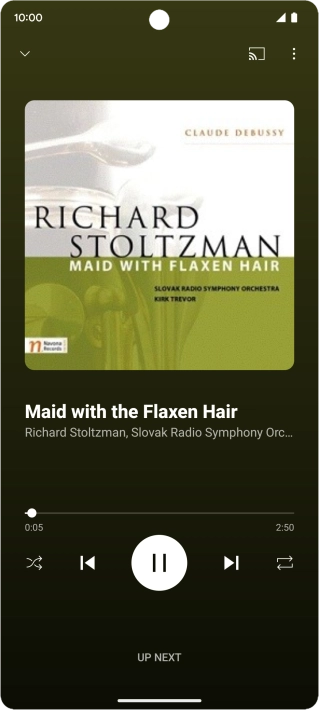 Press arrow right to go to the next audio file.