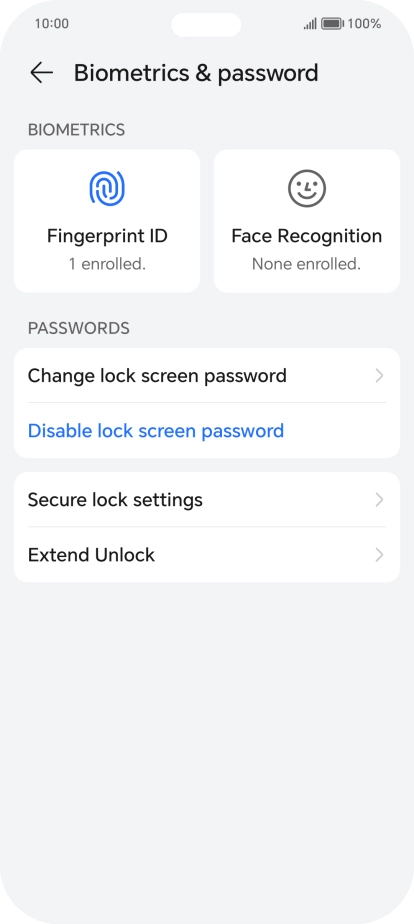 Press Disable lock screen password and key in the additional phone lock code you created earlier. Press Disable lock screen password and key in the additional phone lock code you created earlier.