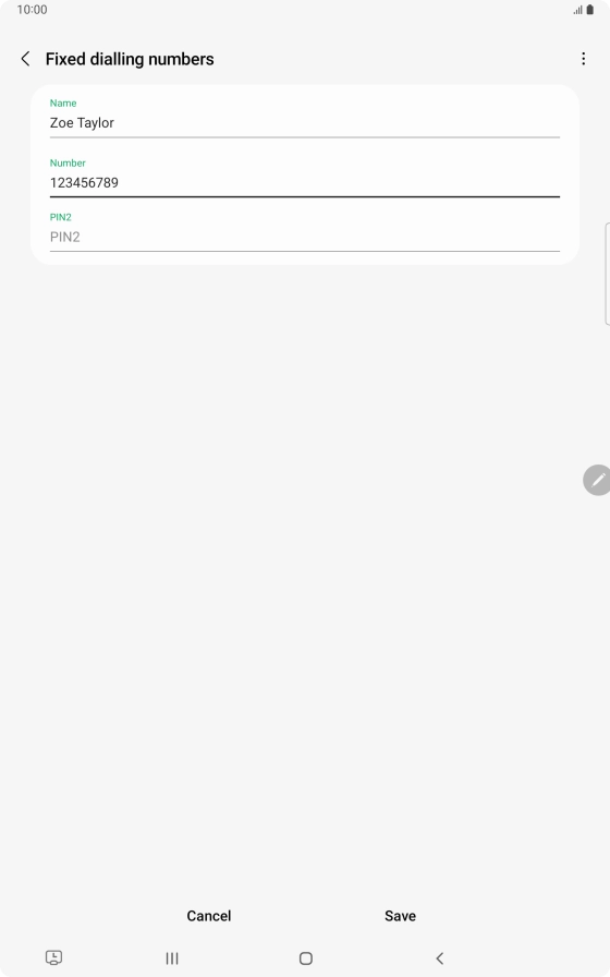 Press PIN2 and key in your PIN2. The default PIN2 is 1111.