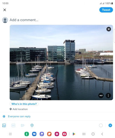 Press the text input field.