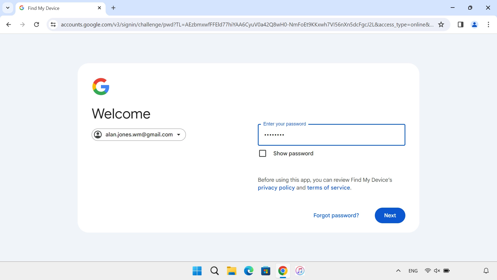Follow the instructions on the screen to log on to your Google account.