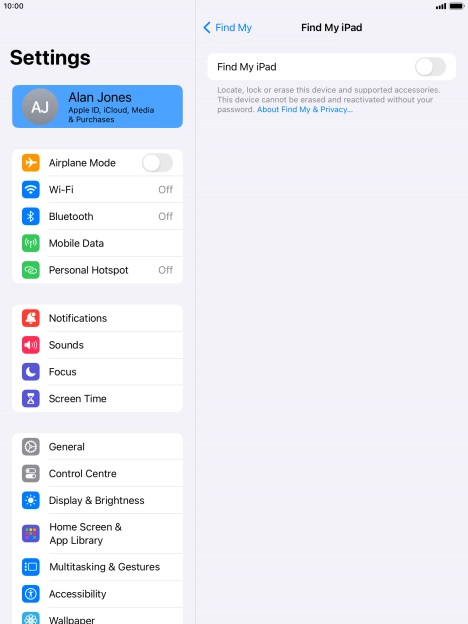 Press the indicator next to 