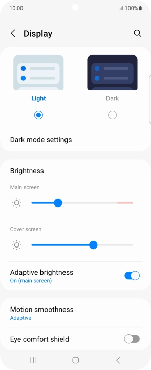 Press the indicator next to 