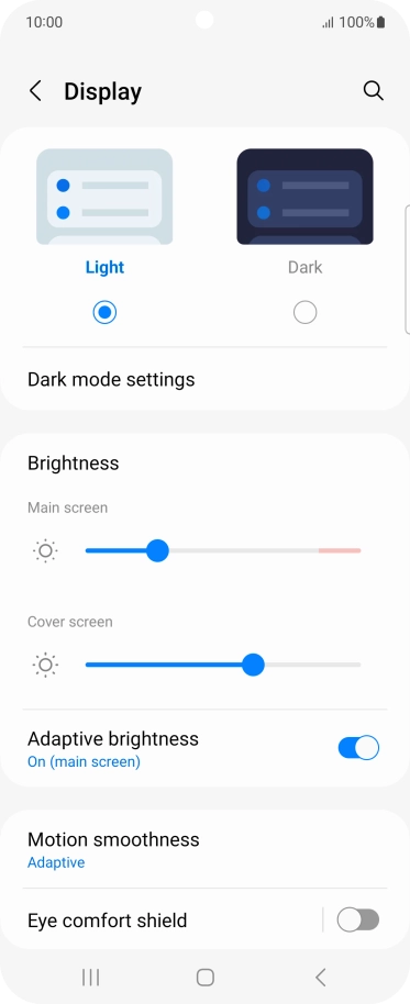 Press the indicator next to 