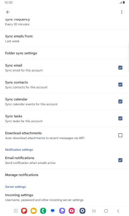 Press the field next to 