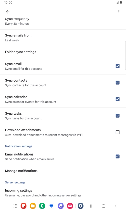 Press the field next to 
