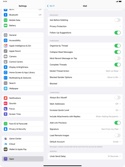 Press Default Account.