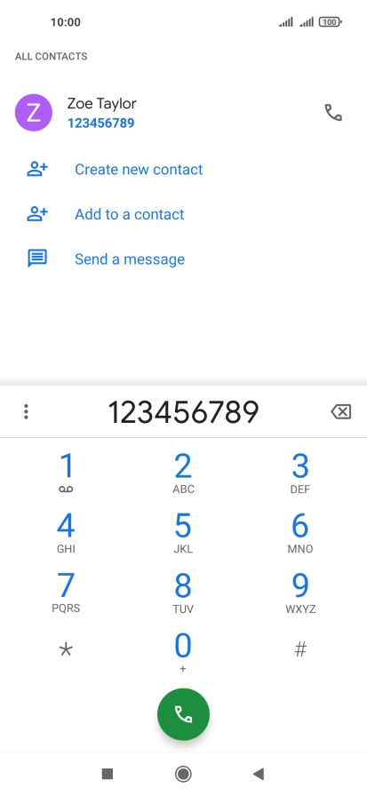 Key in the required number and press the call icon. Key in the required number and press the call icon.