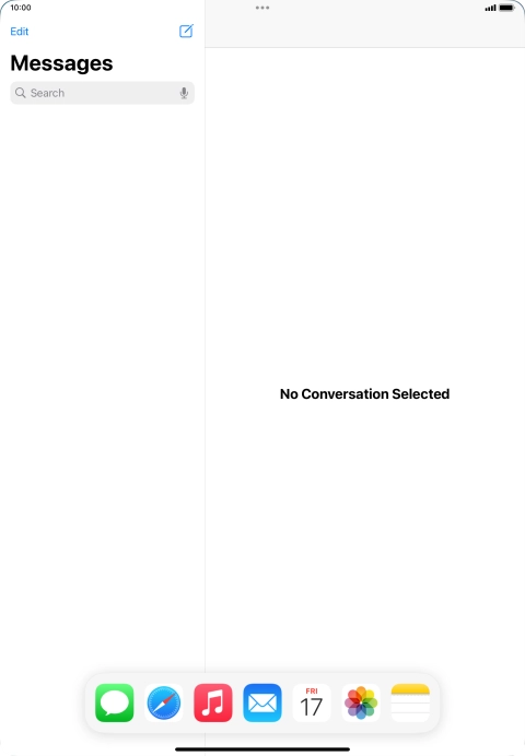 Slide your finger downwards on Dock to minimise it.