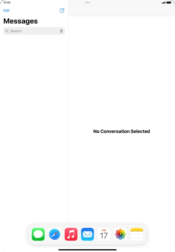 Slide your finger downwards on Dock to minimise it.