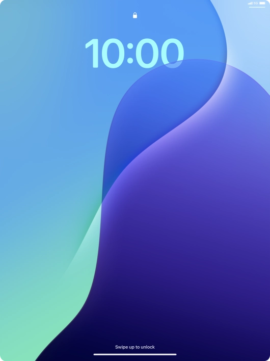 Slide your finger upwards starting from the bottom of the screen.