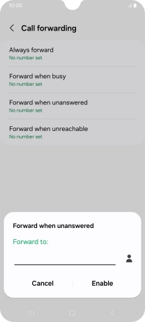Key in +447836121121 and press Enable.