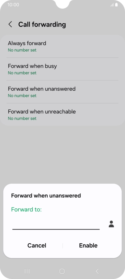 Key in +447836121121 and press Enable.