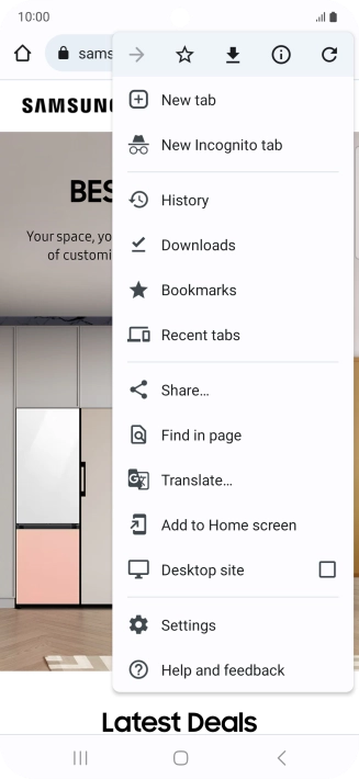 Press Settings. Press Settings.
