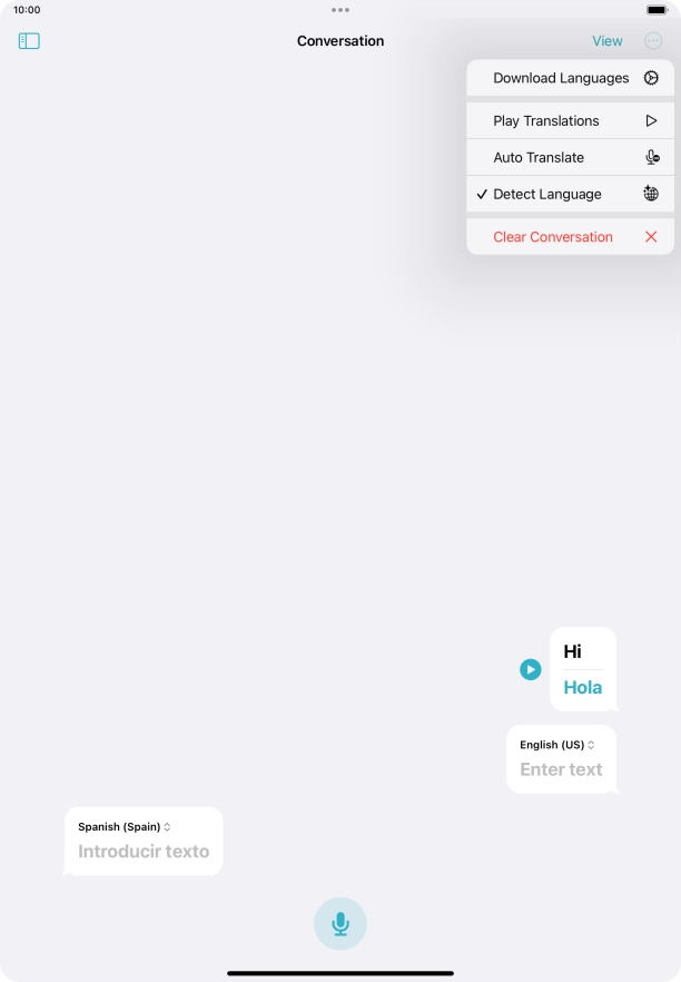 Press Clear Conversation.