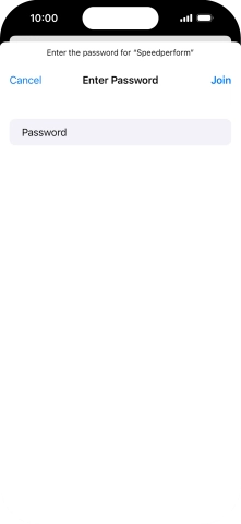 Key in the password for the Wi-Fi network and press Join. Key in the password for the Wi-Fi network and press Join.