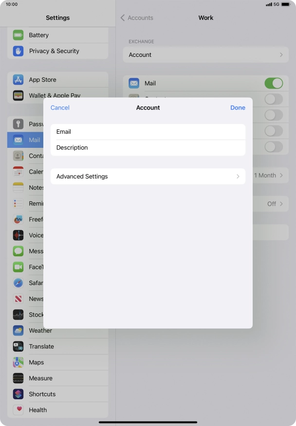Press Advanced Settings.