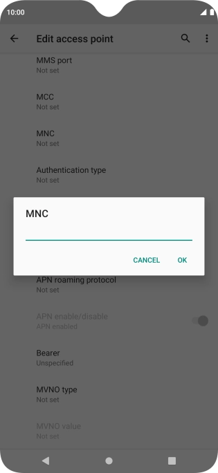 Key in 15 and press OK.