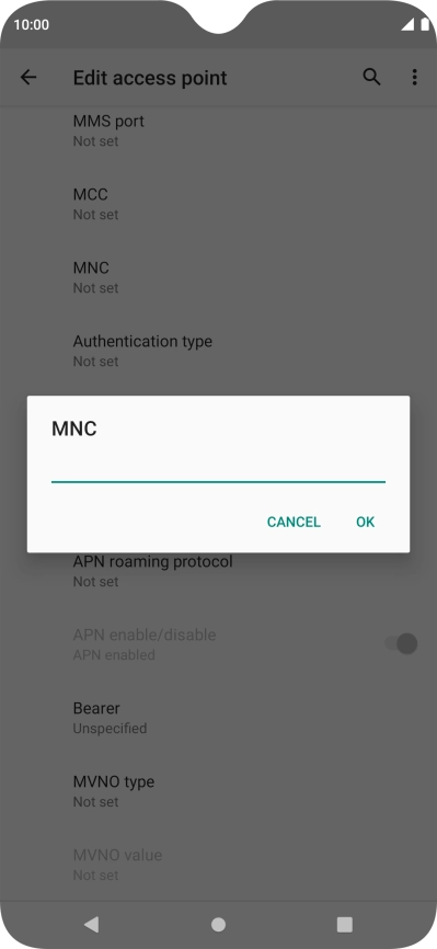 Key in 15 and press OK.
