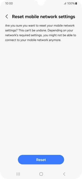 Press Reset. Press Reset.