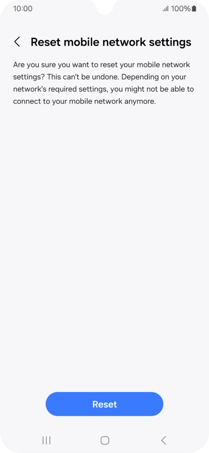 Press Reset. Press Reset.