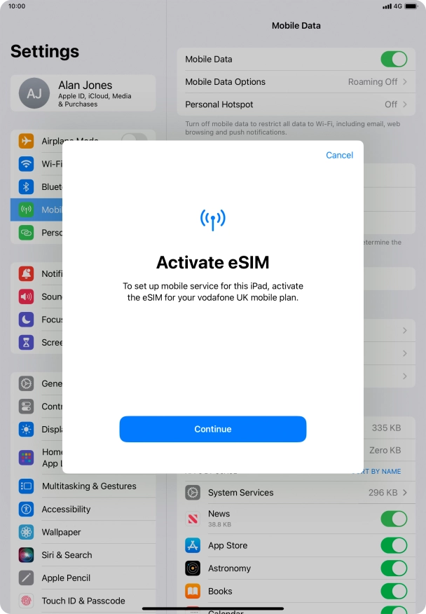 Press Continue. Press Continue.