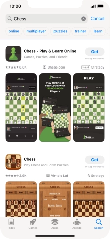 Press the required app.