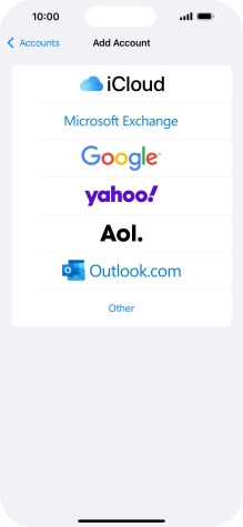 Press Microsoft Exchange.