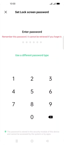 Press Use a different password type.