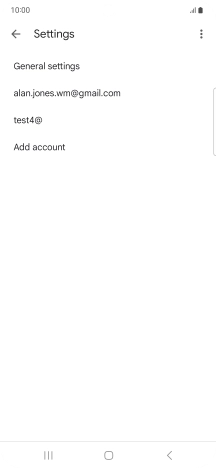 Press the required email account.