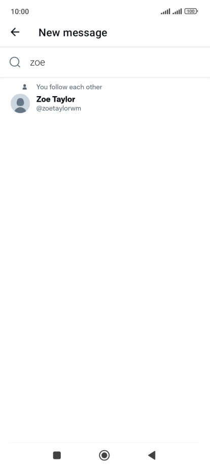 Key in the first letters of the recipient's name and press the required contact.