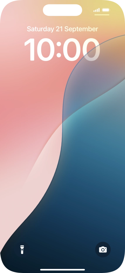 Slide your finger upwards starting from the bottom of the screen.