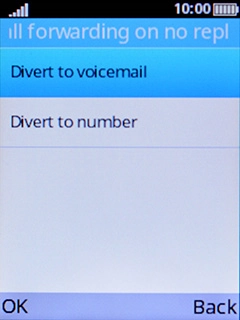 Select Divert to voicemail.