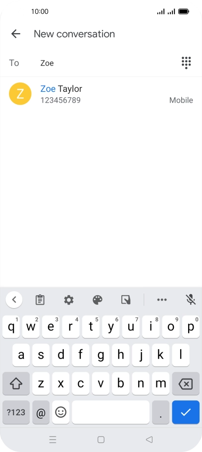 Press the required contact.
