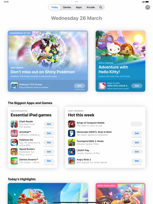 Press the search icon. Press the search icon.