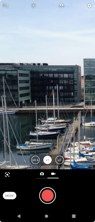 Press the video light icon.